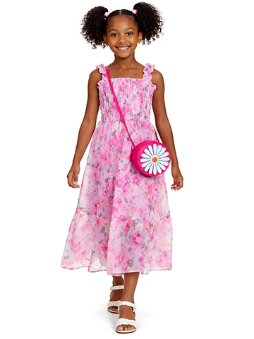 Speechless Girls' 2-Piece Floral Dress Handbag Set - CookiesKids.com