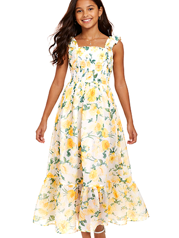 Speechless Girls' 2-Piece Lemon Dress Headband Set Outfit - CookiesKids.com