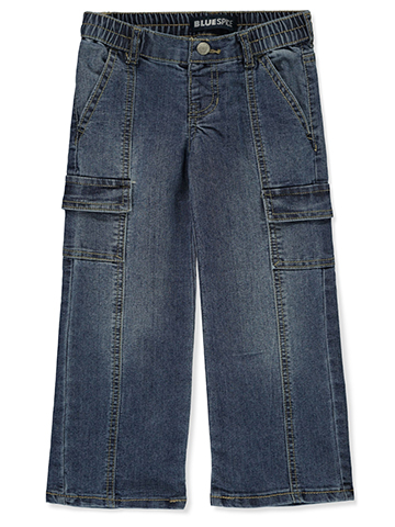 Squeeze Girls' Wide Leg Cargo Jeans - CookiesKids.com