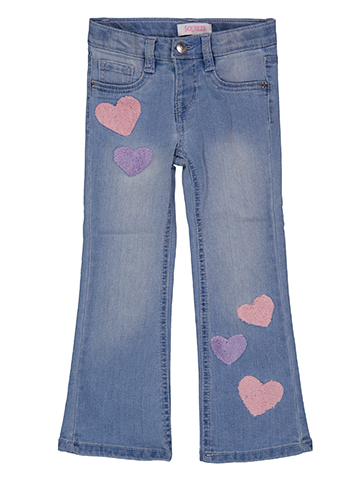 Squeeze Girls' Flare Jeans Set with Heart Details - CookiesKids.com