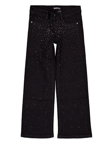 Blue Spice Girls' Wide-Leg Rhinestone Denim Jeans - CookiesKids.com