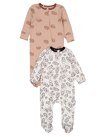 Quiltex Baby Boys' Zip-Up Two-Piece Sleep Coveralls Set - CookiesKids.com