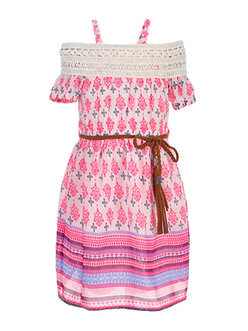 Striped Poplin Shirt and Shorts Set - Tween - Old Rose/Cherry Red | 100947 Olivia