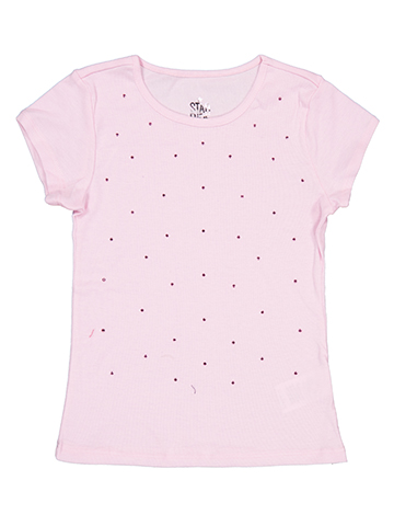 Star Ride Girls' Short Sleeve Stud Embellished T-Shirt - CookiesKids.com