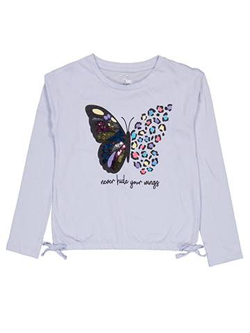 Star Ride Girls' Flip Sequin Long-Sleeve Graphic Tee - CookiesKids.com