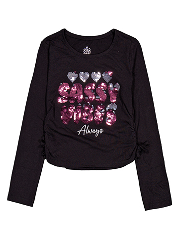 Star Ride Girls' Flip Sequin Sassy Top - CookiesKids.com