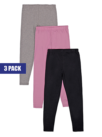 Star Ride Girls' 3-Pack Solid Leggings Set - CookiesKids.com