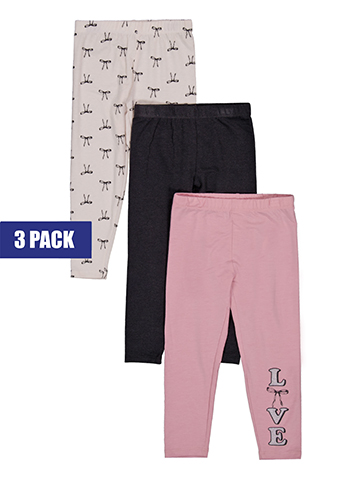 Star Ride Girls' 3-Pack Stretch Leggings Set - CookiesKids.com
