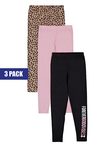Star Ride Girls' 3-Pack Mixed Pattern Leggings Set - CookiesKids.com