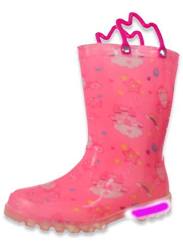 Cruz Kids Girls' Light-Up Princess Rain Boots - CookiesKids.com