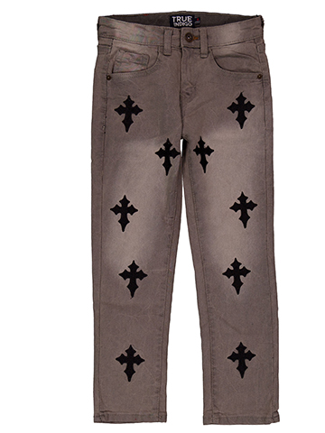 True Indigo Boys' Jeans with Cross Embroidery Details - CookiesKids.com