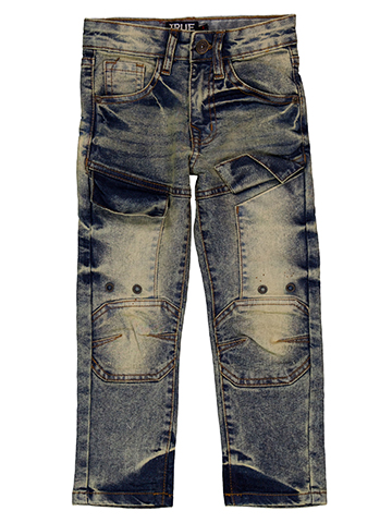 True Indigo Boys' Relaxed Fit Industrial Carpenter Cargo Jeans - CookiesKids.com