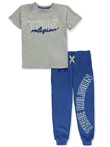 True Religion Boys' 2-Piece Fleece Joggers Set Outfit - CookiesKids.com