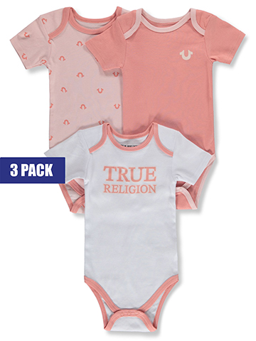 True Religion Baby Girls' 3-Pack Bodysuits - CookiesKids.com