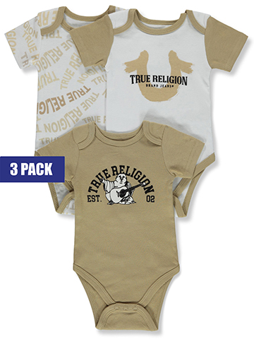 True Religion Baby Boys' 3-Pack Bodysuits - CookiesKids.com