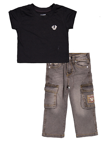 True Religion Baby Girls' Tee and Cargo Jeans Set - CookiesKids.com
