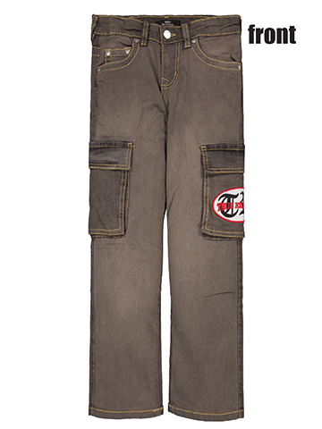 True Religion Boys' Ricky Relaxed Straight Fit Embroidered Cargo Jeans - CookiesKids.com