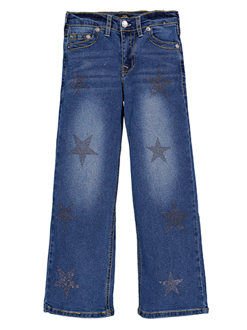 True Religion Girls' Leila Mid Rise Wide Leg Jeans - CookiesKids.com