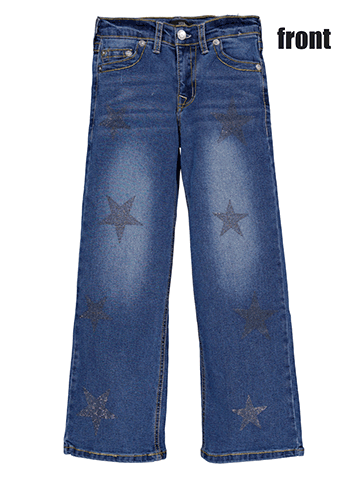 True Religion Girls' Leila Mid Rise Wide Leg Jeans - CookiesKids.com