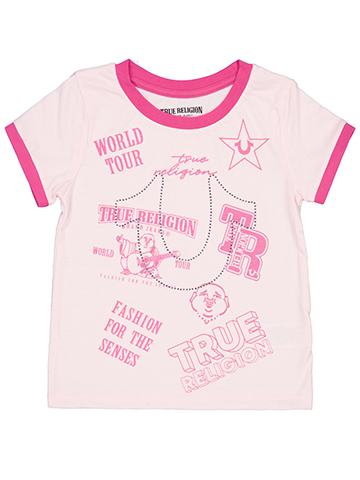 True Religion Girls' World Tour Rhinestone Graphic T-Shirt - CookiesKids.com