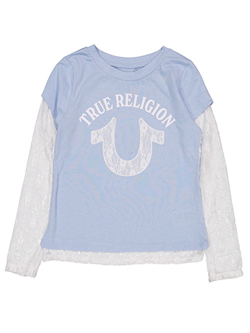 True Religion Girls' Long-Sleeve Lace Graphic Tee - CookiesKids.com
