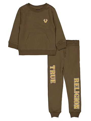 True Religion Boys' Fleece Sweatshirt and Joggers Set - CookiesKids.com