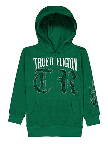 True Religion Boys' Quarter Zip Rhinestone Hoodie - CookiesKids.com