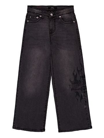 True Religion Boys' Relaxed Baggy Jeans with Flame Logo - CookiesKids.com