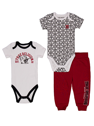 True Religion Baby Boys' Three-Piece Graphic Bodysuit Set - CookiesKids.com