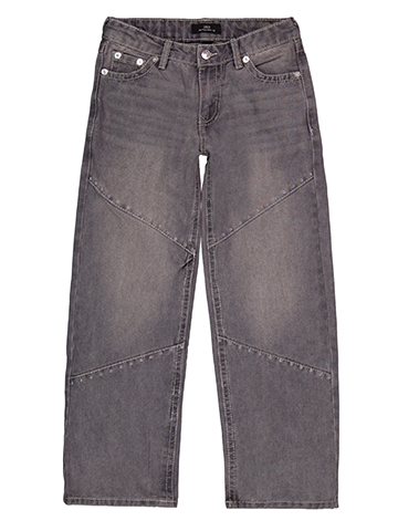 True Religion Girls' Leila Mid-Rise Wide-Leg Spliced Jeans with Studs - CookiesKids.com