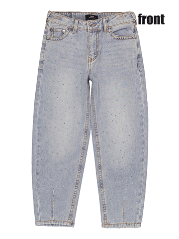 True Religion Girls' Sophie Mid-Rise Barrel Jeans with Rhinestone Details - CookiesKids.com