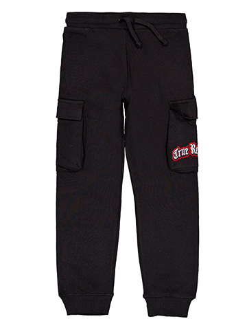 True Religion Boys' Fleece Gothic Embroidery Cargo Joggers - CookiesKids.com