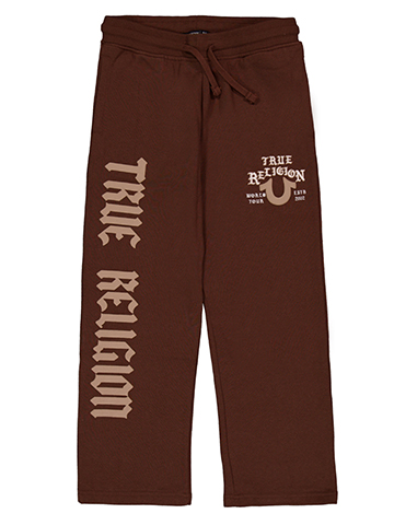 True Religion Boys' Fleece Script Logo Baggy Sweatpants - CookiesKids.com