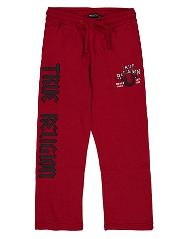 True Religion Boys' Fleece Script Logo Baggy Sweatpants - CookiesKids.com