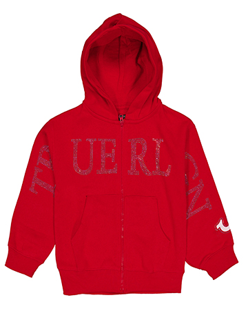 True Religion Girls' Rhinestud Zip-Up Hoodie - CookiesKids.com