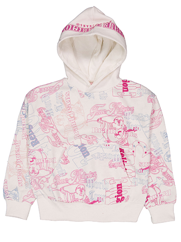 True Religion Girls' All Over Logo Print Pullover Hoodie - CookiesKids.com