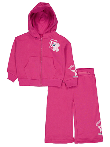 True Religion Baby Girls' Full-Zip Logo Patch Hoodie and Sweatpants Set - CookiesKids.com