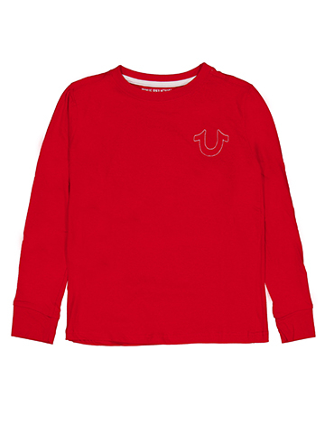 True Religion Boys' Long Sleeve Horseshoe and World Tour Graphic Tee - CookiesKids.com
