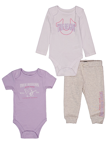 True Religion Baby Girls' Multi Sleeve Bodysuits and Joggers Set - CookiesKids.com