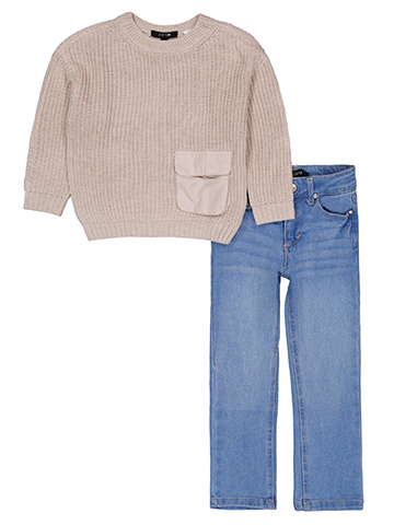 Joe's Jeans Boys' Long-Sleeve Knit Sweater and Jeans Set - CookiesKids.com