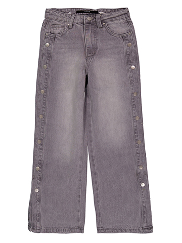 Joe's Jeans Girls' Wide-Leg Jeans with Snap Trim - CookiesKids.com