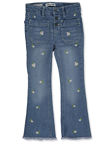 Vigoss Girls' Flower Flare Jeans - CookiesKids.com