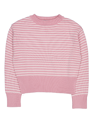 Vigoss Girls' Striped Crew Neck Knit Sweater - CookiesKids.com