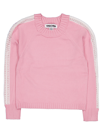 Vigoss Girls' Lace-Trim Knit Sweater - CookiesKids.com