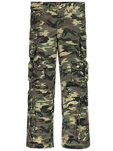 VIP Jeans Girls' Wide Leg Multi-Pocket Cargo Jeans - CookiesKids.com