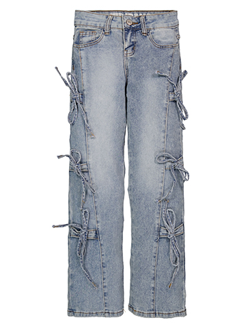 Girls' VIP Jeans Cargo Jeans with Tie-Side Pockets - CookiesKids.com