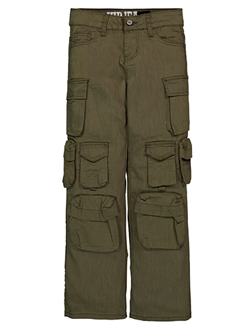 VIP Jeans Girls' Wide-Leg Cargo Pants with Graphic Patch - CookiesKids.com