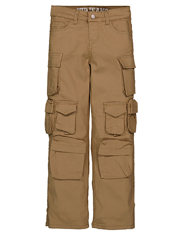 VIP Jeans Girls' Wide-Leg Cargo Pants with Graphic Patch - CookiesKids.com