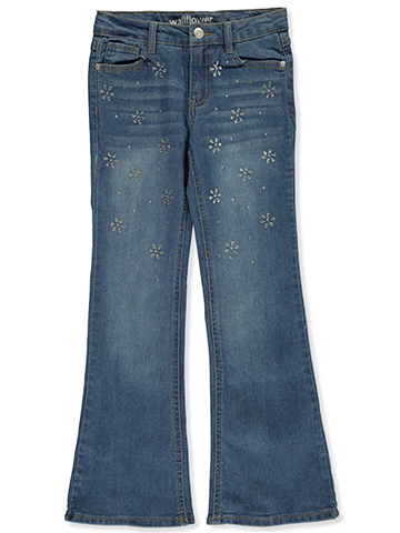 Wallflower Girl Girls' Floral Wide Leg Jeans - CookiesKids.com