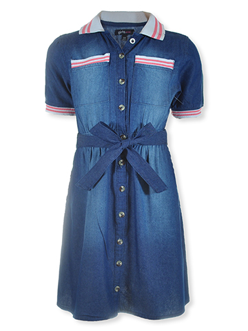 Girls Hearts Girls' Varsity Chambray Dress - CookiesKids.com